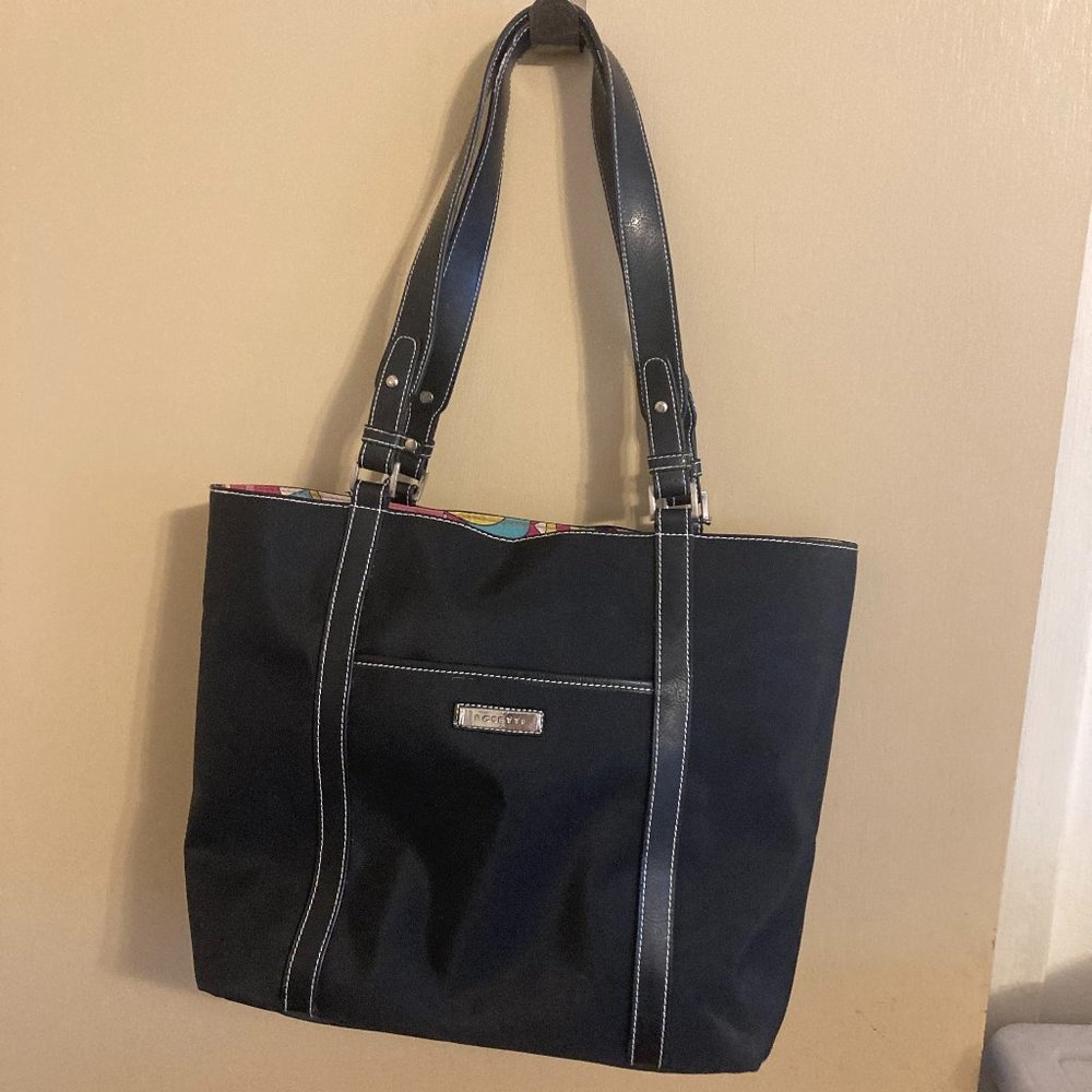 Black Nylon Rosetti Bag with Retro Inside